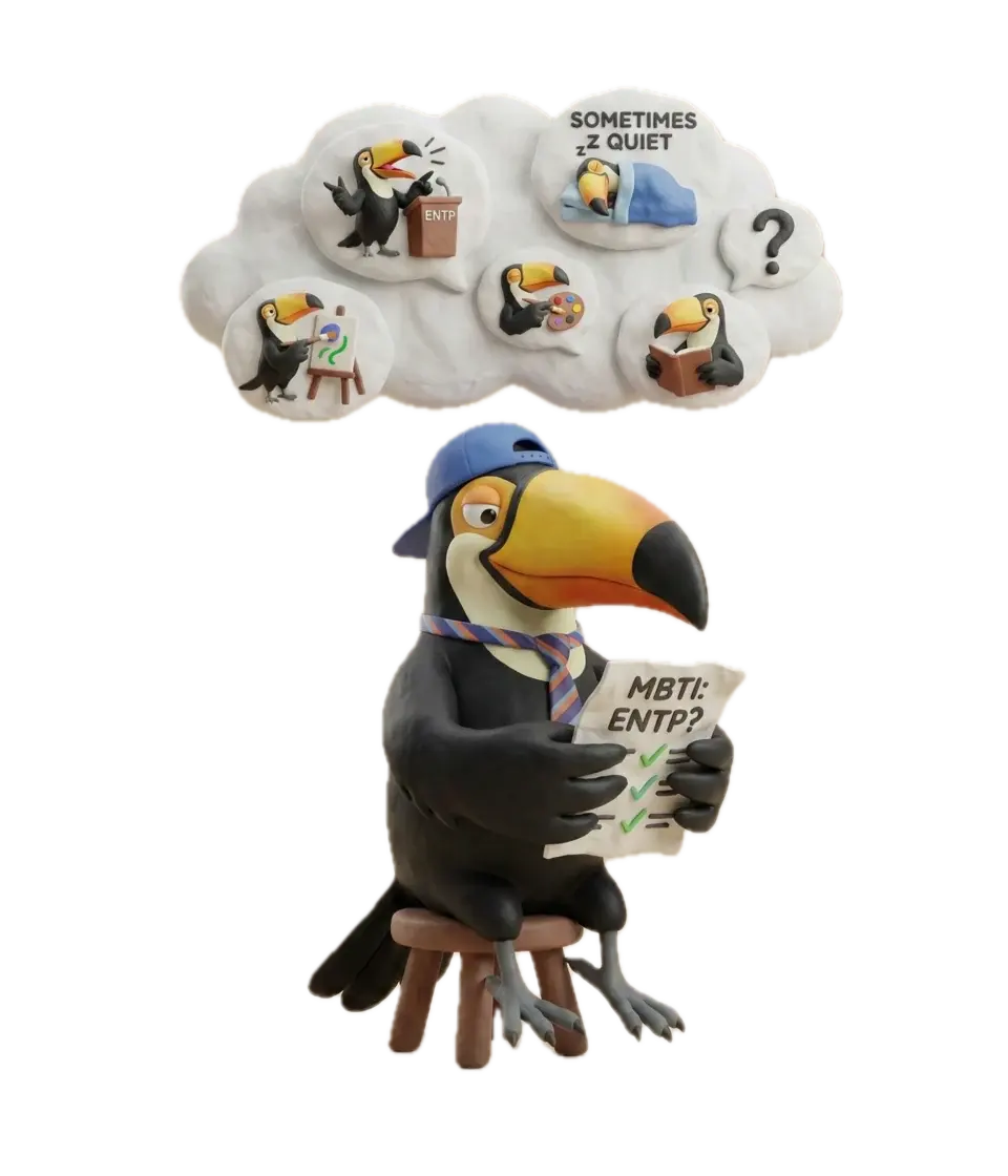 ENTP Wildcard toucan illustration