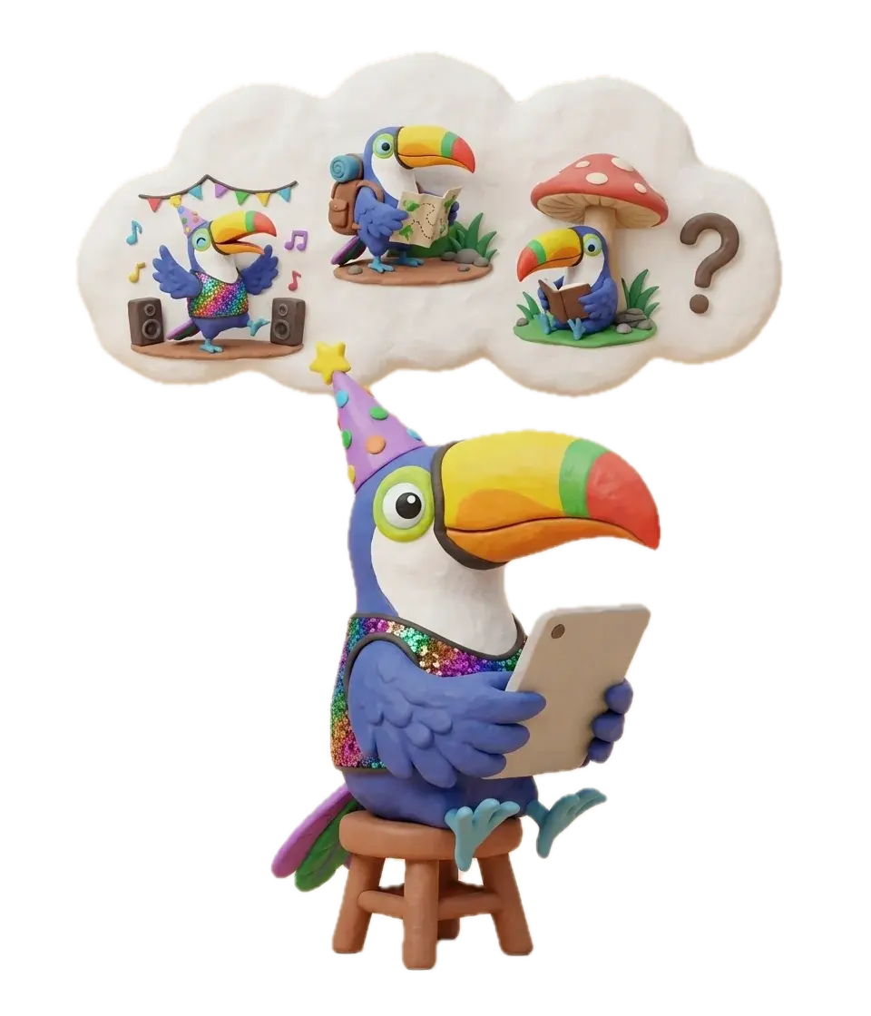 ESFP Showstopper toucan illustration