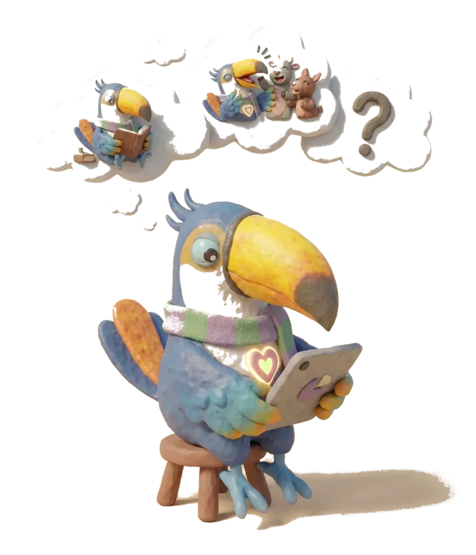 INFP Ember toucan illustration