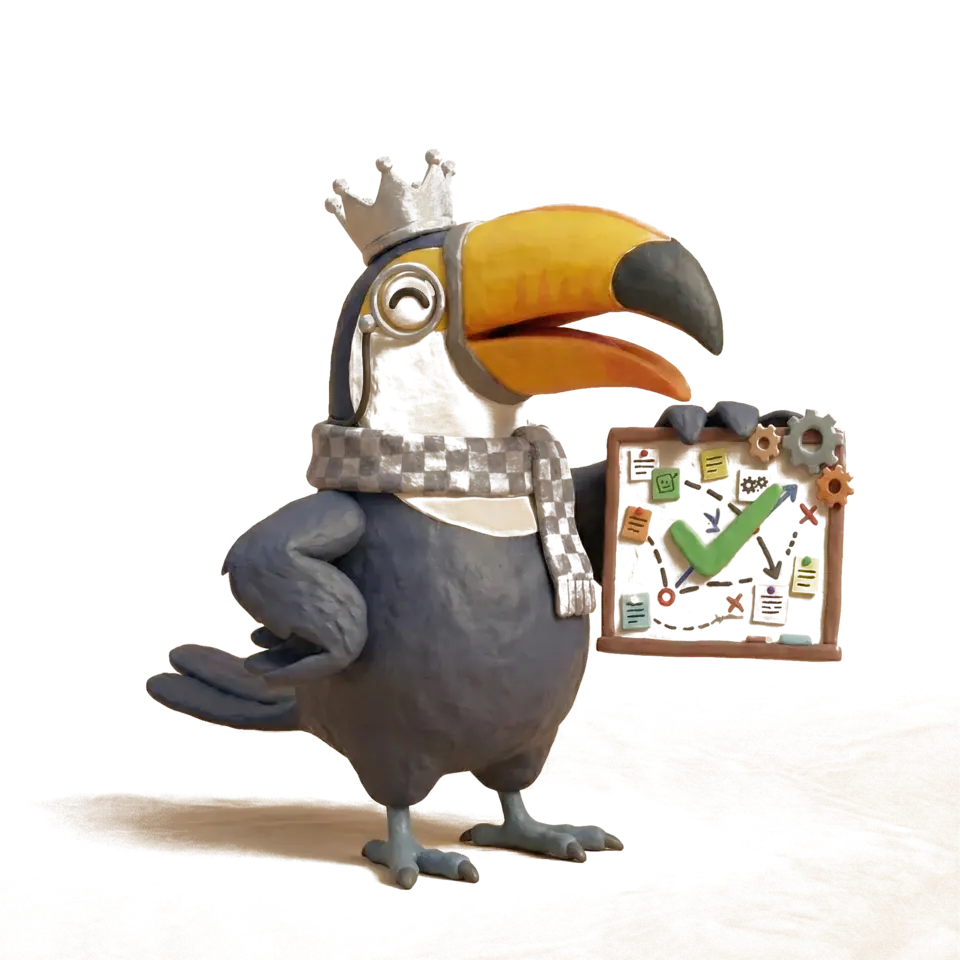 INTJ Blueprint toucan illustration