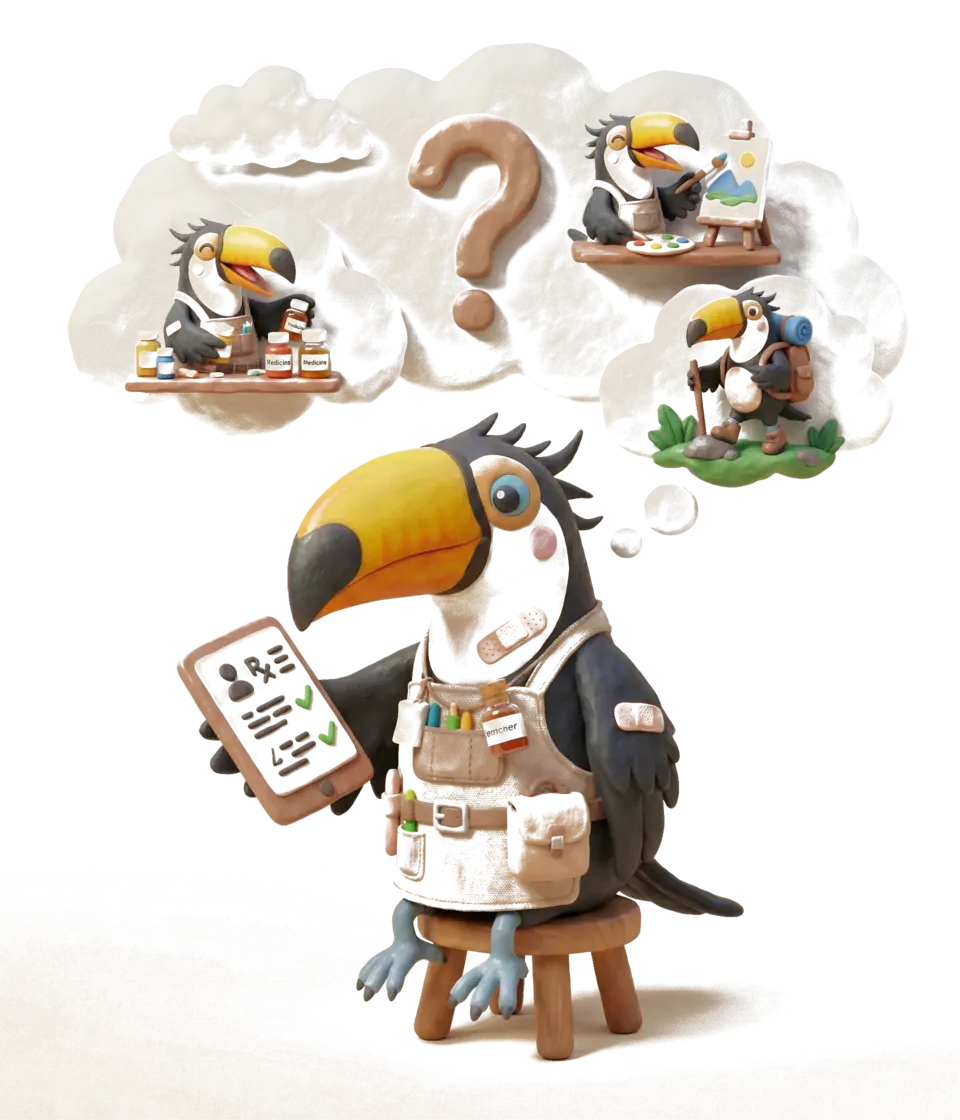 ISFJ Haven toucan illustration