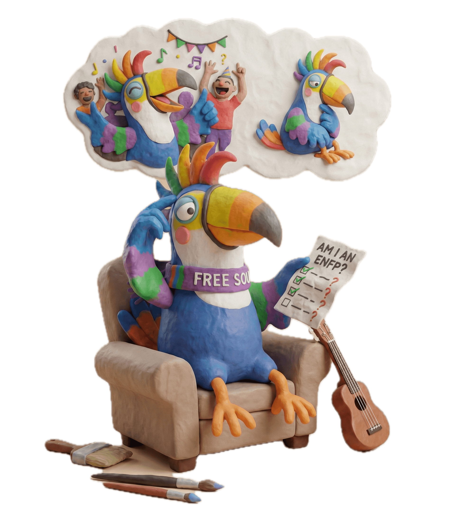 ENFP toucan illustration