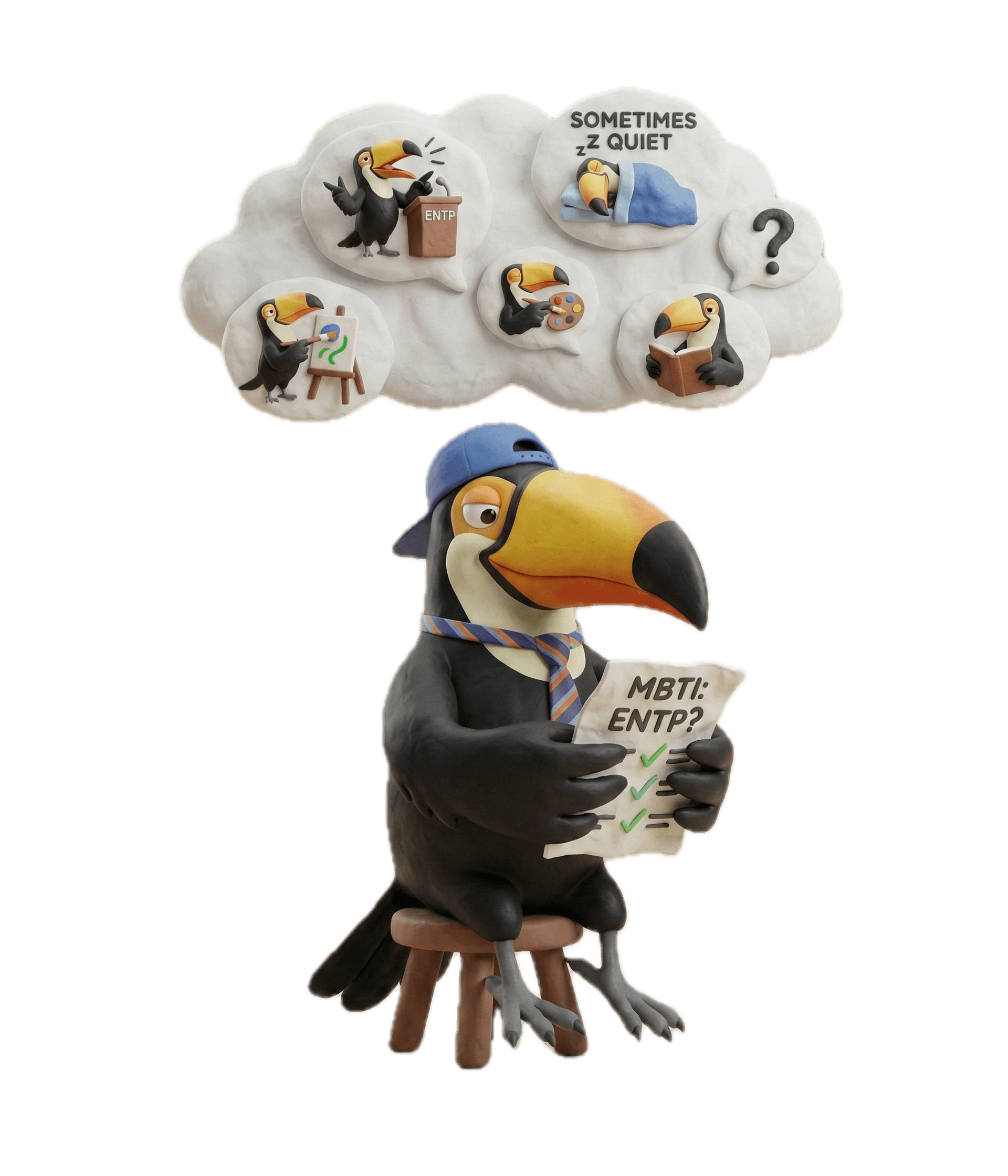 ENTP toucan illustration